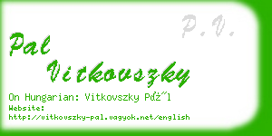 pal vitkovszky business card